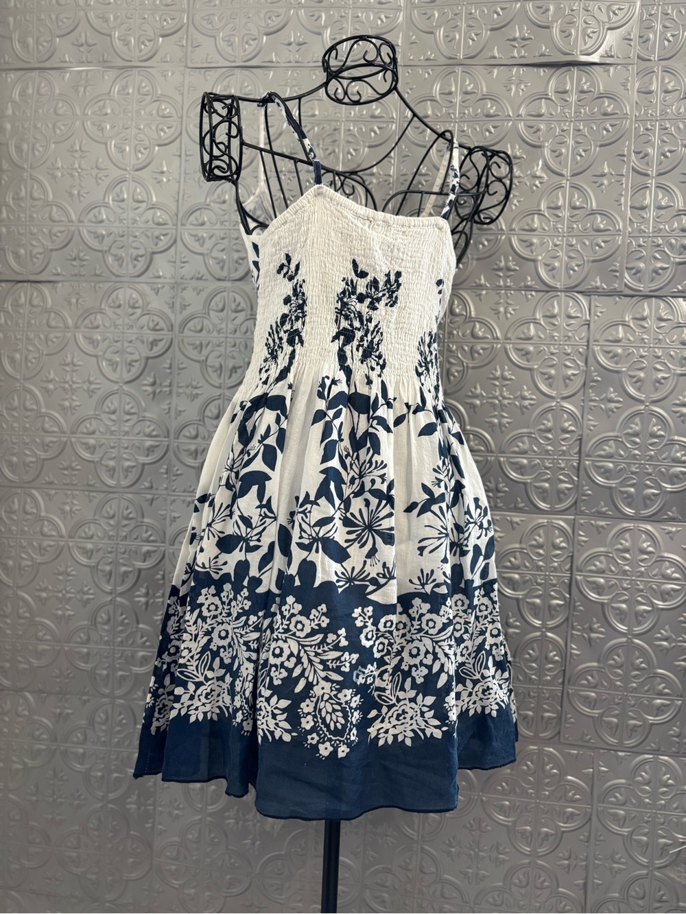 Raviya Y2K hippy boho hibiscus Floral Summer Dress Cotton farmhouse cottagecore - Picture 5 of 7